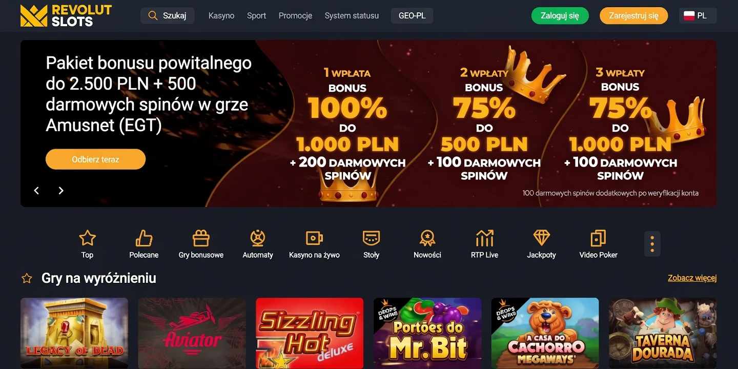 RevolutSlots welcome offer for UK players